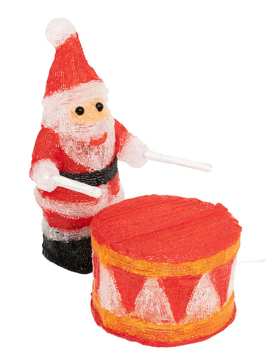 Luminat Decorativ Moș Crăciun Baterie Roșuς din Plastic 31.5x30x18cm.