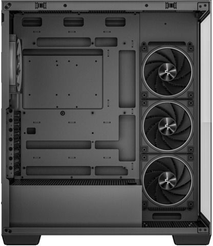 Deepcool CG580 4F V2 Геймърско бюро Midi Tower Компютърна кутия със страничен прозорец и ARGB осветление Черен