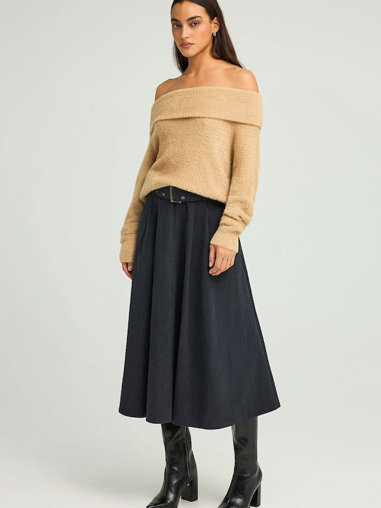 Midi Φούστα Anthracite Grey