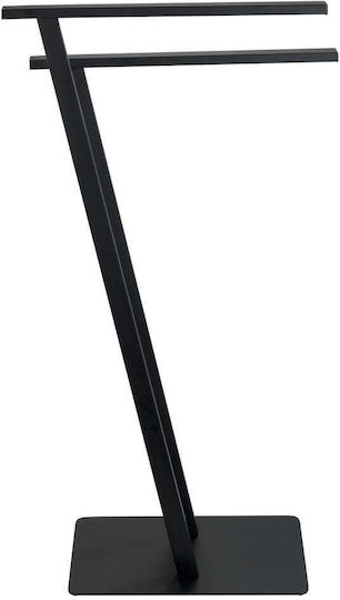 Wenko Ράγα Μπάνιου Διπλή Επιτοίχια με Βίδες ​40x76.5cm Inox Μαύρη