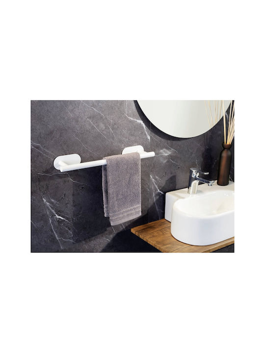 Wenko Orea Single Wall-Mounted Bathroom Rail Silver