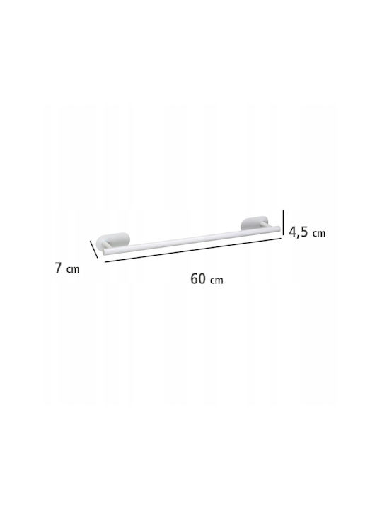 Wenko Orea Single Wall-Mounted Bathroom Rail Silver