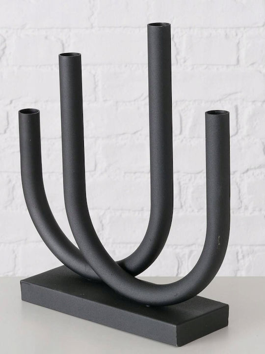 Boltze Metal Candle Holder in Black Colour 34x34x33cm