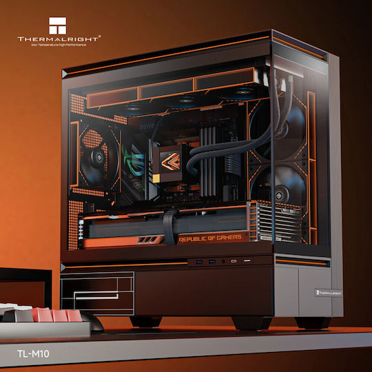 Thermalright TL-M10 Vision Gaming Micro Tower Carcasă PC cu Deschidere Laterală și Iluminare ARGB Neagră