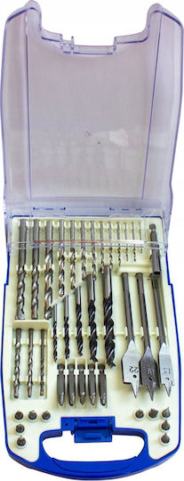 Forsage Set of 40 Drills with Cylindrical Shank for Masonry