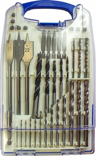 Forsage Set of 40 Drills with Cylindrical Shank for Masonry