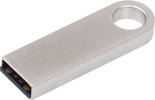 Метална USB флашка С кръгъл детайл Код Dr-101 8GB