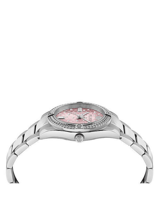 Philipp Plein Lady Γυναικείο Ρολόι 36mm Μπαταρίας με Ασημί Μεταλλικό Μπρασελέ