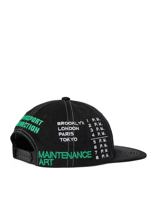 Huf Transport Connection Snapback Hat Black HT00886 Black One Size Black