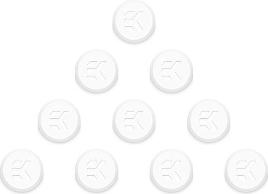 Ekwb Ek-quantum Torque Plug Cover 10-pack White Fittings Λευκό