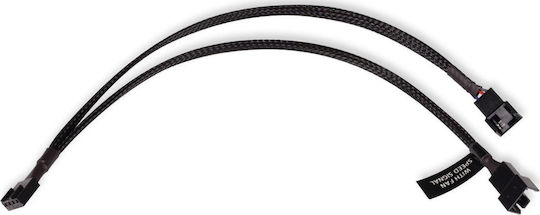 Alphacool Cablu ventilator Y-splitter 4-pin la 2x 4-pin Pwm 30cm Negru