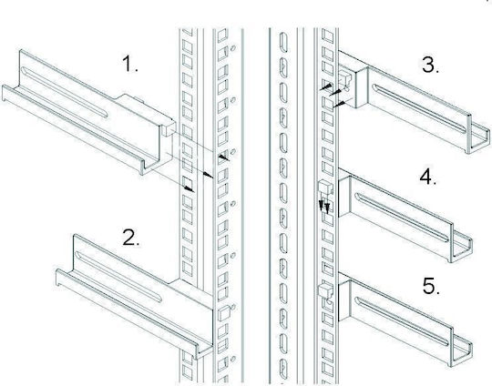 Triton Perforated Shelf 19" 1u/650mm Max Load 80kg Rab-up-650-a4