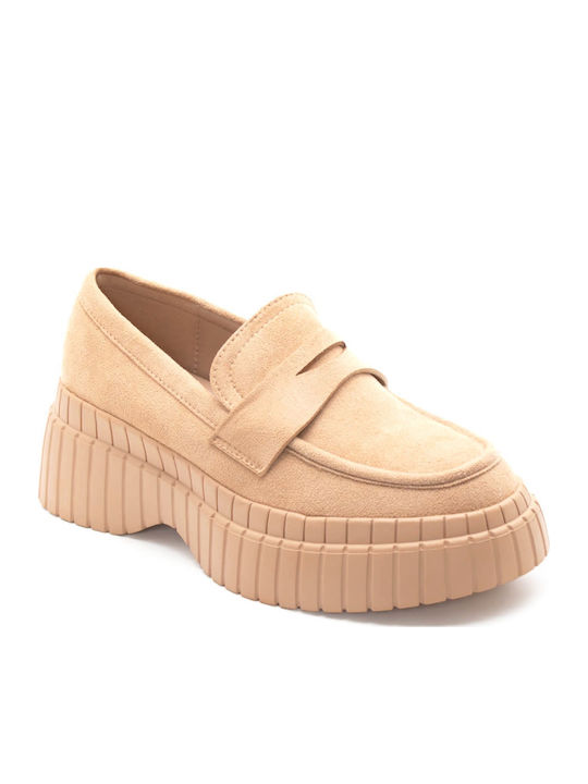 Damen Loafers in Beige Farbe