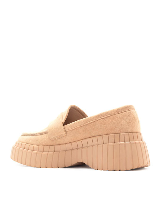 Damen Loafers in Beige Farbe
