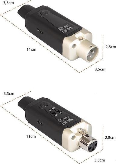 Microphone Dna Wxlr1 Wireless Audio Transmission System Uh