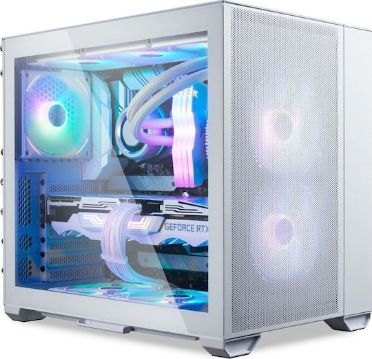 Lian Li O11 Air Mini Gaming Midi-Turm Computergehäuse mit Seitenfenster Weiß