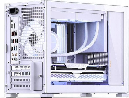 Jonsbo D32 STD Gaming Mini Tower Κουτί Υπολογιστή με Πλαϊνό Παράθυρο Λευκό