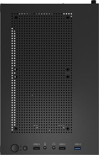 Aerocool CS111 Gaming Mini Tower Κουτί Υπολογιστή με Πλαϊνό Παράθυρο Μαύρο