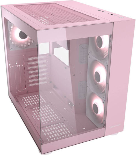 Cougar FV150 RGB Gaming Midi Tower Κουτί Υπολογιστή με Πλαϊνό Παράθυρο Ροζ