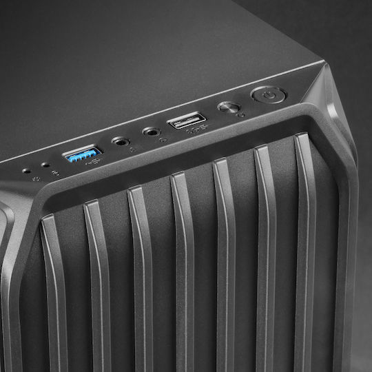 Mars Gaming MC-S2 Gaming Mini-Turm Computergehäuse mit RGB-Beleuchtung Schwarz