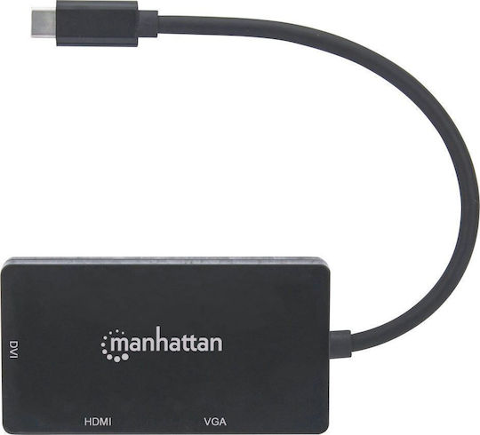 Manhattan USB-C Docking Station mit HDMI Schwarz (152983)