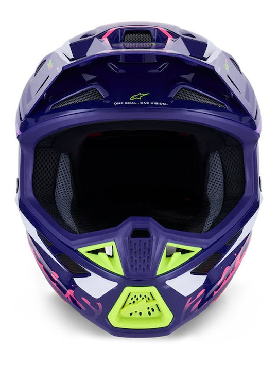 Alpinestars S-M7 Deed Deed Purple/Pink Motorcycle Helmet Motocross ECE 22.06