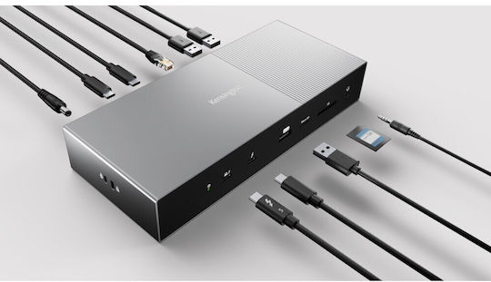 Kensington Thunderbolt 5 Docking Station with 4K PD Ethernet and Support for 3 Monitors White (K35201EU)