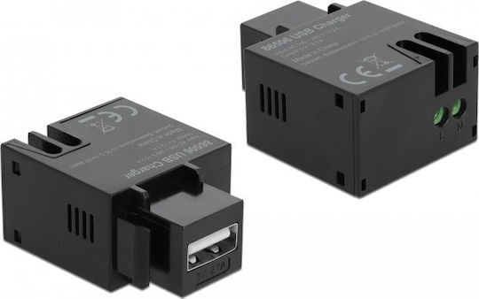 Keystone Module USB Type-A Charging Port 2.1 A Black 86506