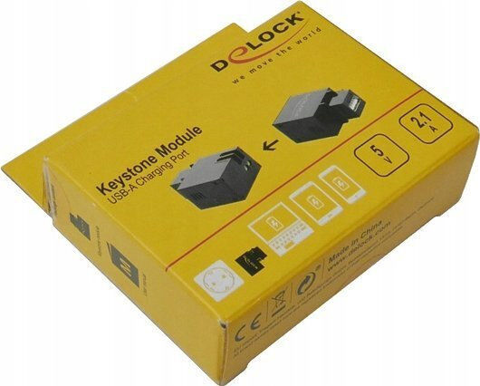 Keystone Module USB Type-A Charging Port 2.1 A Black 86506