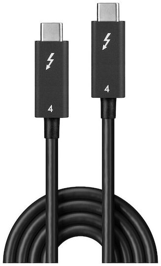 Lindy Thunderbolt 4 Cable 100W Μαύρο 2m (31121)