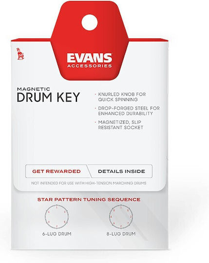 Evans Magnetic Head Drum Key Accesorii de tuning