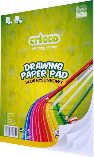 Cricco Drawing Pad A4 20 Sheets White