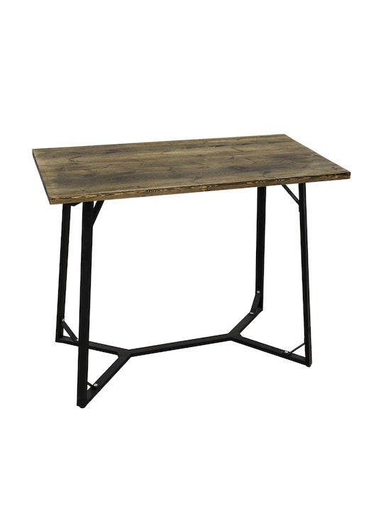 Tisch Bar für Außenbereich Zusammenklappbar Bistro Black 120x65x98cm
