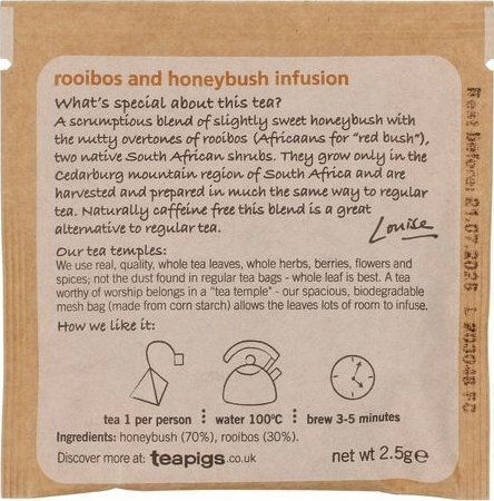 Teapigs Rot Tee Honeybush & 1Stück