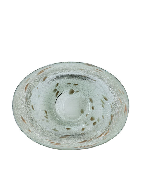 Artekko Twilight Dekorative Schüssel Glas Gray 30x22x15cm 1Stück