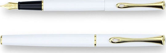 Diplomat Fountain Pen Fine 0.6mm White with White Ink