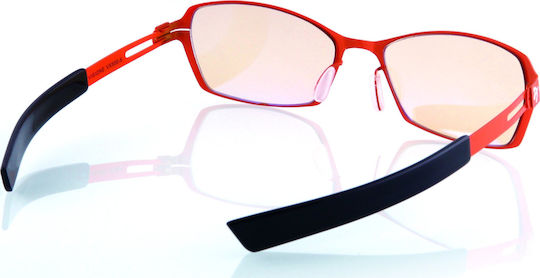 Arozzi Gaming-Brille Visione Vx-500 Orange Orange-schwarze Gestelle Bernsteinfarbene Gläser