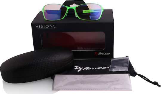 Arozzi Gaming-Brille Visione Vx-500 Grün Grün-schwarze Gestelle Bernsteinfarbene Gläser