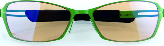 Arozzi Gaming-Brille Visione Vx-500 Grün Grün-schwarze Gestelle Bernsteinfarbene Gläser
