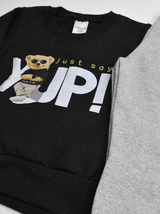 Kids Sweatpants Set Black