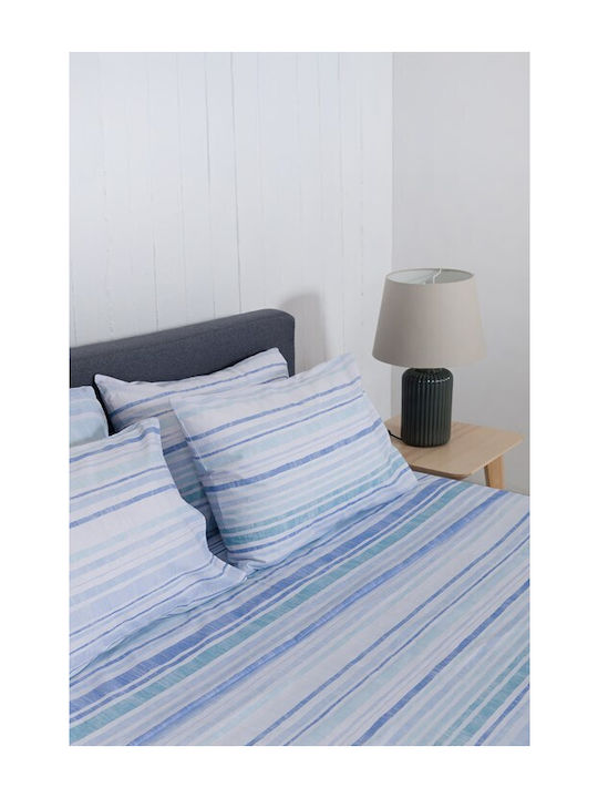Naf Naf Sheet Sets Queen 240x270cm. Summit Blue 4pcs