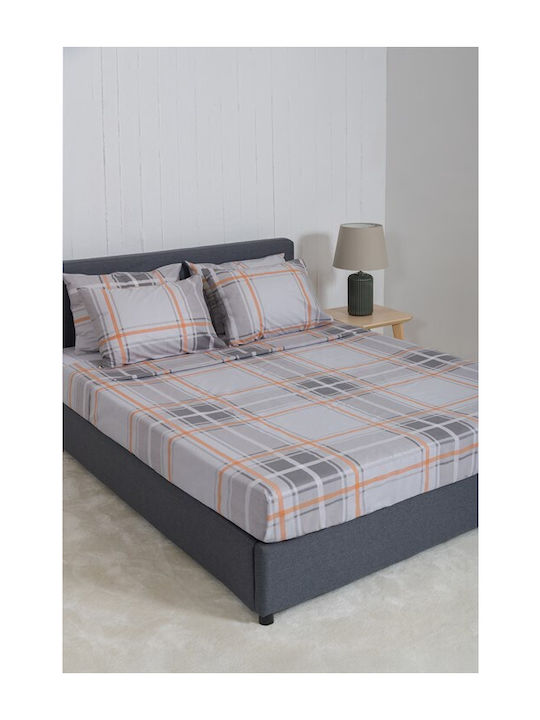 Naf Naf Summit Σετ Σεντόνια King Size 270x280εκ. Orange (4τμχ)