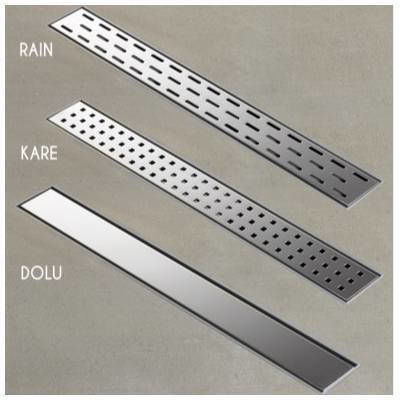Tema Stainless Steel Shower Channel with Size 60x6.5cm Silver