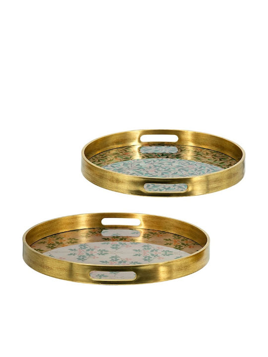Artekko Round Serving Tray 40x40x4cm B8659 2pcs