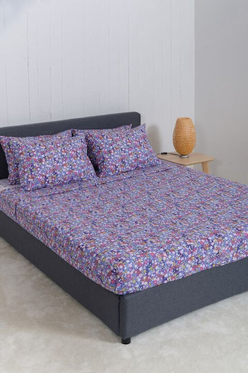 Naf Naf Summit Σετ Σεντόνια Υπέρδιπλα 240x270εκ. Lilac (4τμχ)