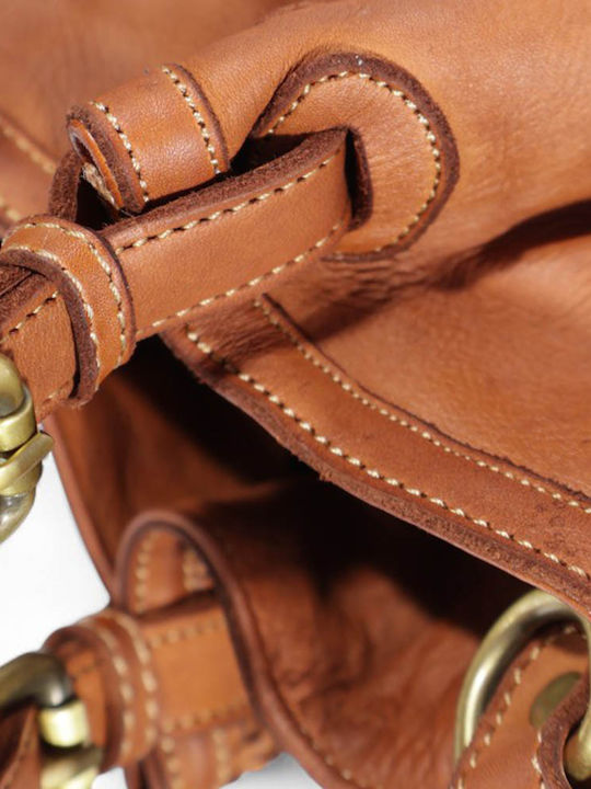 Leather Women's Shopper Bag Cognac