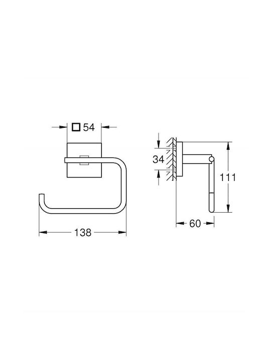 Grohe Επιτοίχια Χαρτοθήκη 4005176753565