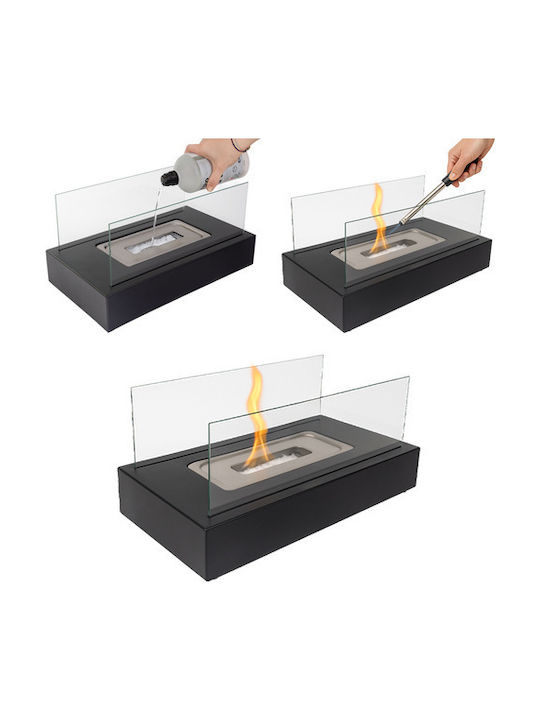 Focar Interior din metal Negru 35x18x17cm