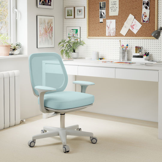 Vinsetto Office Chair with Adjustable Arms Light Green