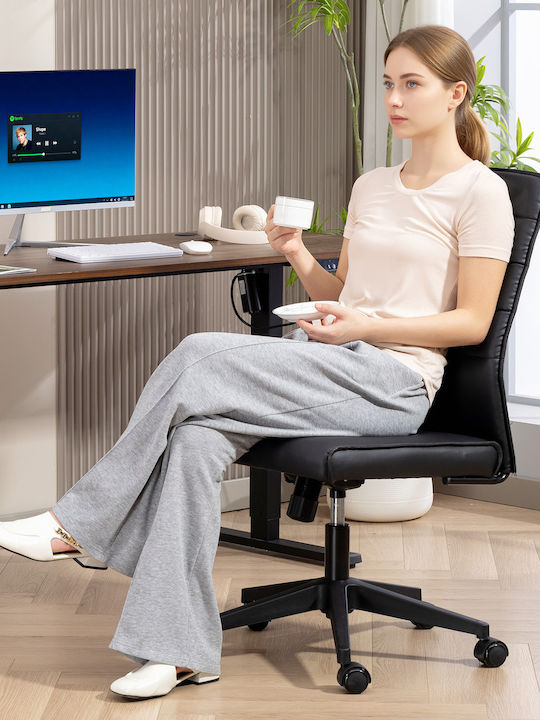 HomCom Office Chair with Adjustable Arms Black